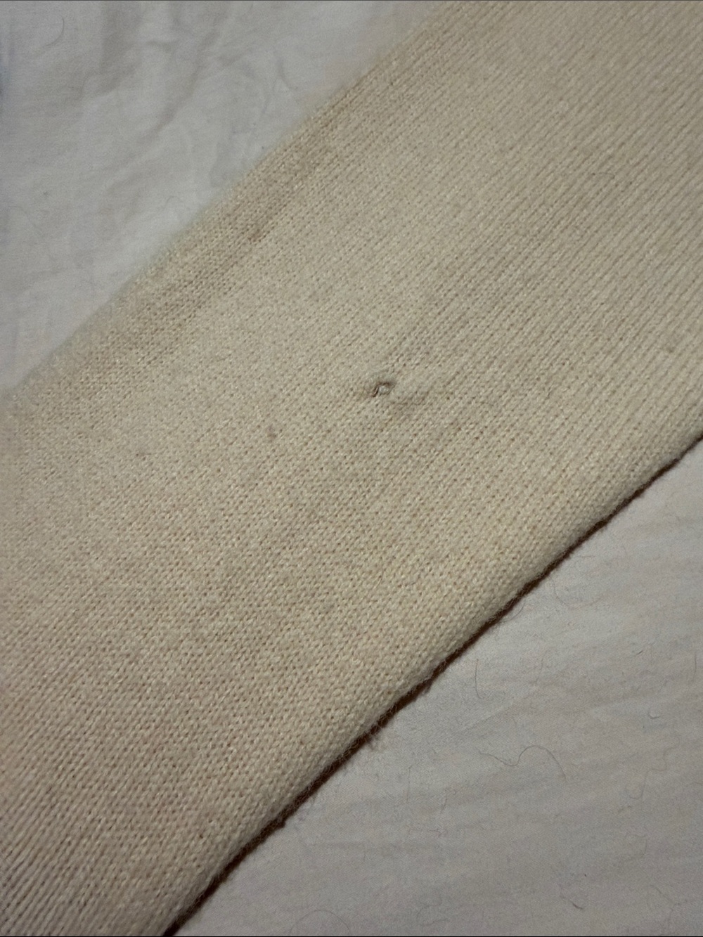 Ralph Lauren 100% Lambswool Cream Hooded Half-Zip Sweater with Multi Stripes - Picture 6 of 7